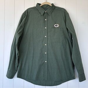 Antigua Men’s Green Bay Packers Button Down‎ Shirt Size XL
